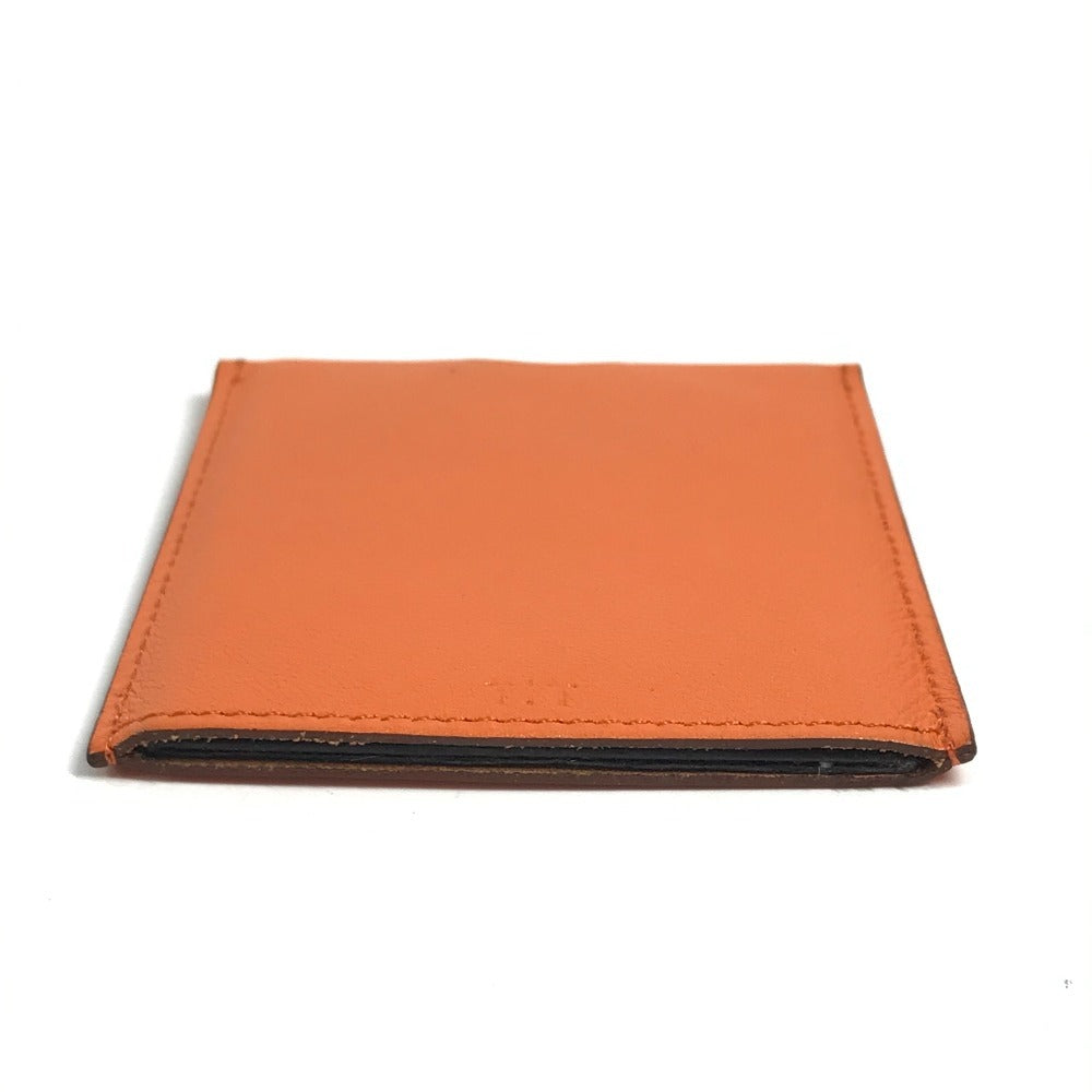 HERMES Interior Card Case, Lamp de Poche, Card Light, Pocket Light, Card-Shaped Light, Set of 2, Leather, Unisex, Orange