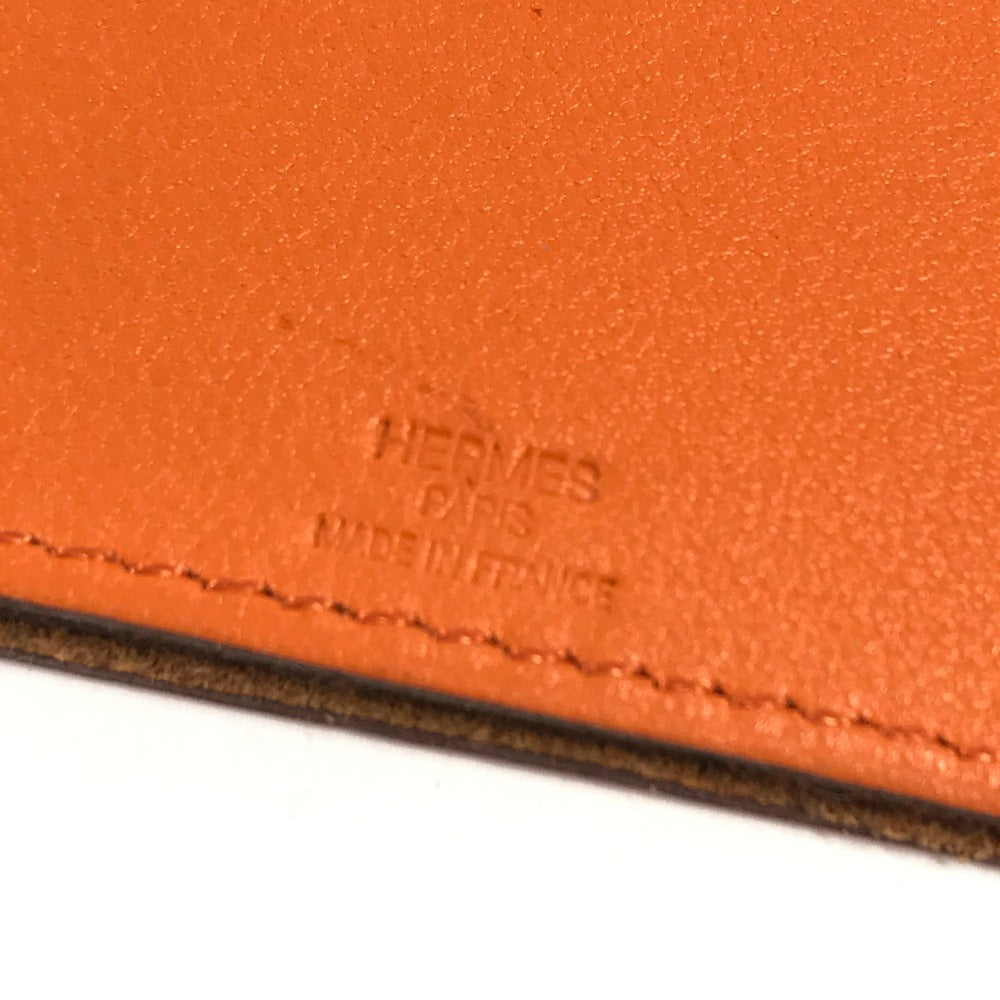 HERMES Interior Card Case, Lamp de Poche, Card Light, Pocket Light, Card-Shaped Light, Set of 2, Leather, Unisex, Orange