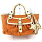 CELINE Fringe Tassel Logo Macadam Boogie Bag Tote Bag Handbag Leather/Canvas Women's Orange