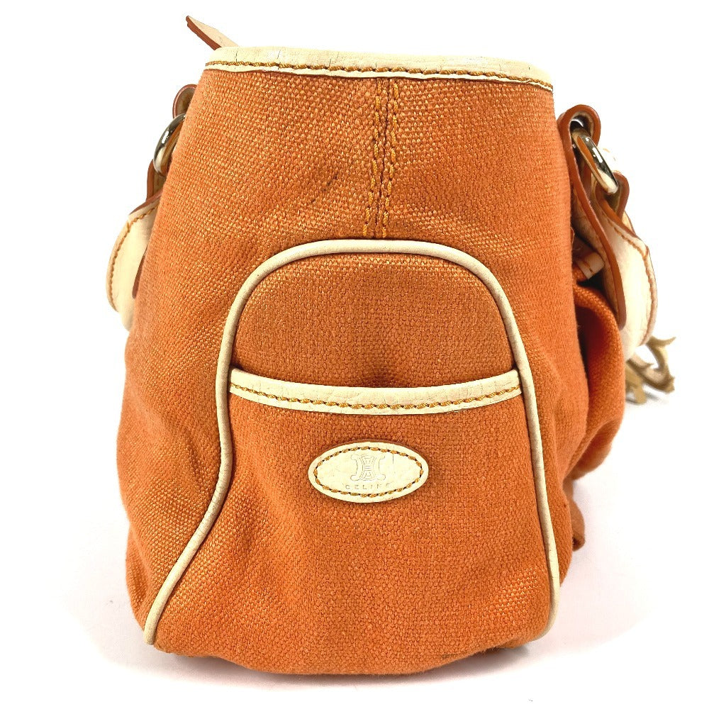 CELINE Fringe Tassel Logo Macadam Boogie Bag Tote Bag Handbag Leather/Canvas Women's Orange