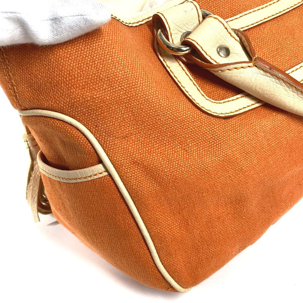CELINE Fringe Tassel Logo Macadam Boogie Bag Tote Bag Handbag Leather/Canvas Women's Orange
