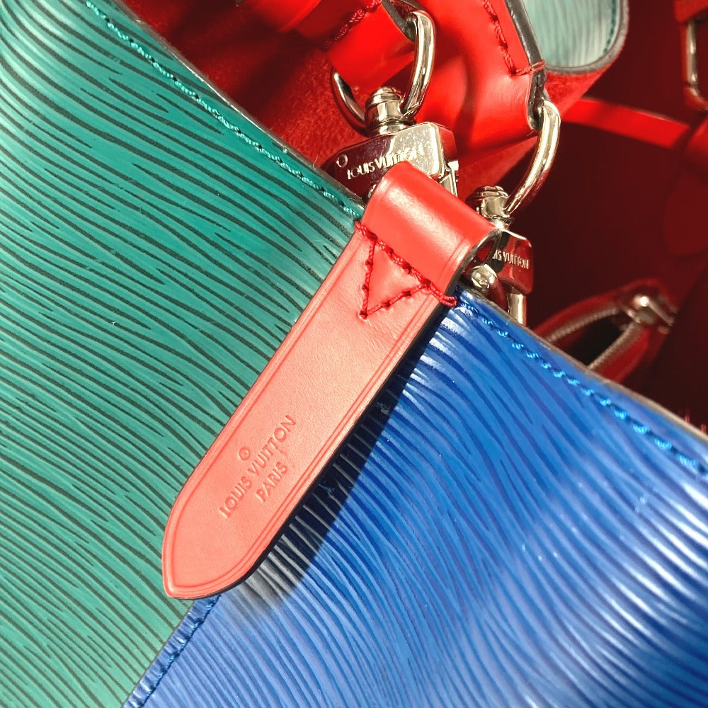 LOUIS VUITTON M55395 Epi NeoNoe Shoulder Bag, Drawstring, Crossbody, Tricolor, Epi Leather, Unisex, Blue
