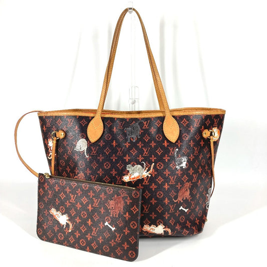 LOUIS VUITTON M44441 トランスフォームドモノグラム ネコ 猫 キャットグラム ネヴァーフルMM ネヴァーフル MM カバン ショルダーバッグ 肩掛け ポーチ付き トートバッグ モノグラムキャンバス レディース ブラウン