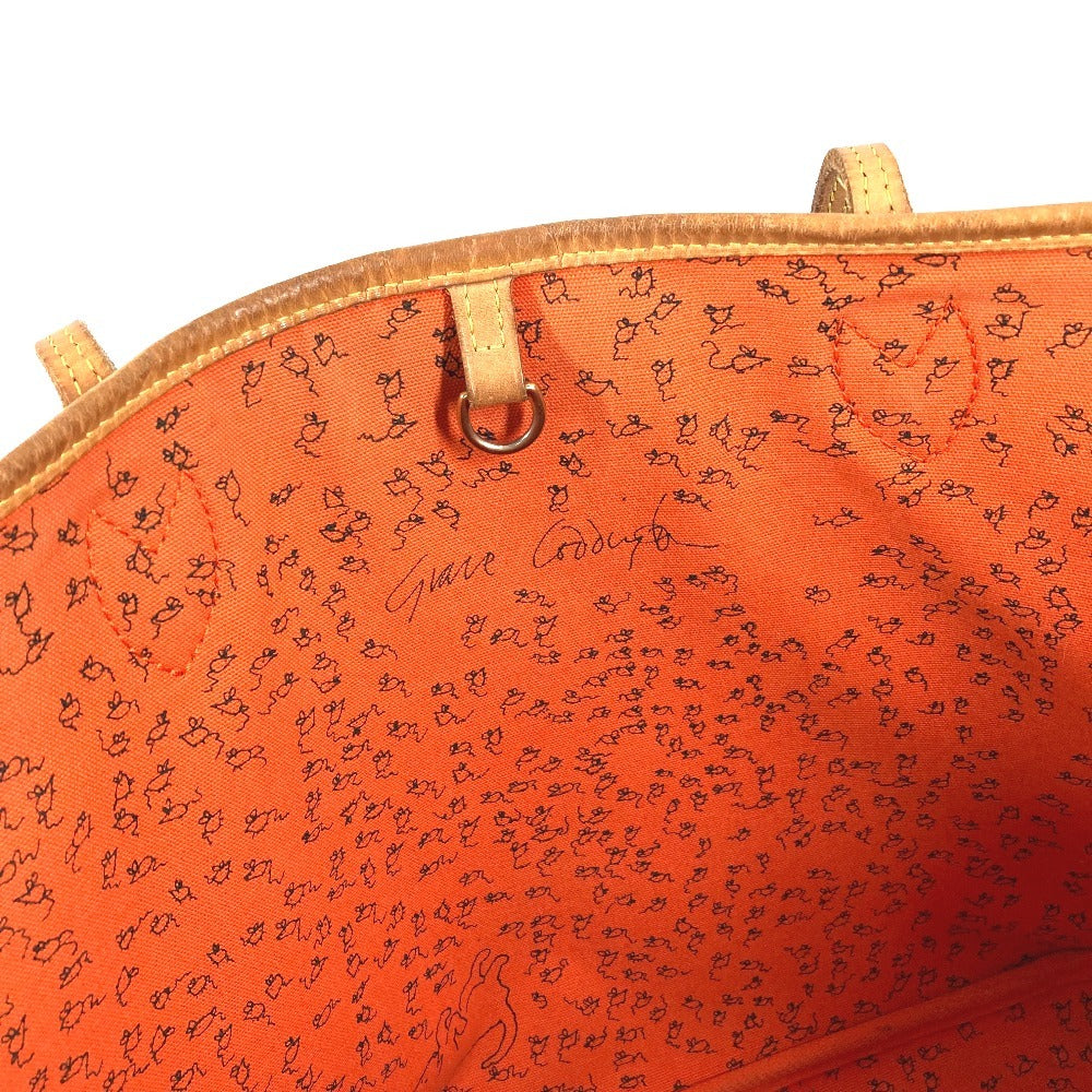 LOUIS VUITTON M44441 Transformed Monogram Cat Catgram Neverfull MM Shoulder Bag with Pouch, Monogram Canvas Tote Bag, Women's, Brown