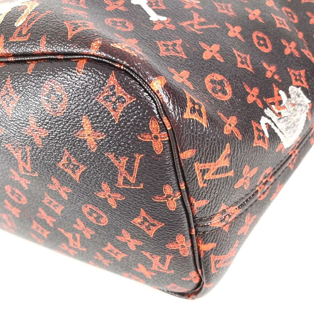 LOUIS VUITTON M44441 Transformed Monogram Cat Catgram Neverfull MM Shoulder Bag with Pouch, Monogram Canvas Tote Bag, Women's, Brown