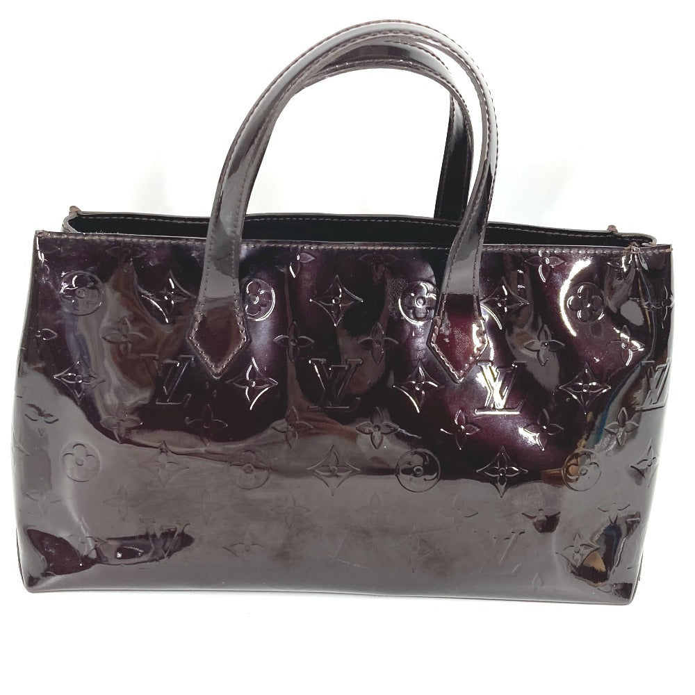 LOUIS VUITTON M93641 Monogram Vernis Wilshire PM Tote Bag, Monogram Vernis Canvas, Women's, Amaranth Purple