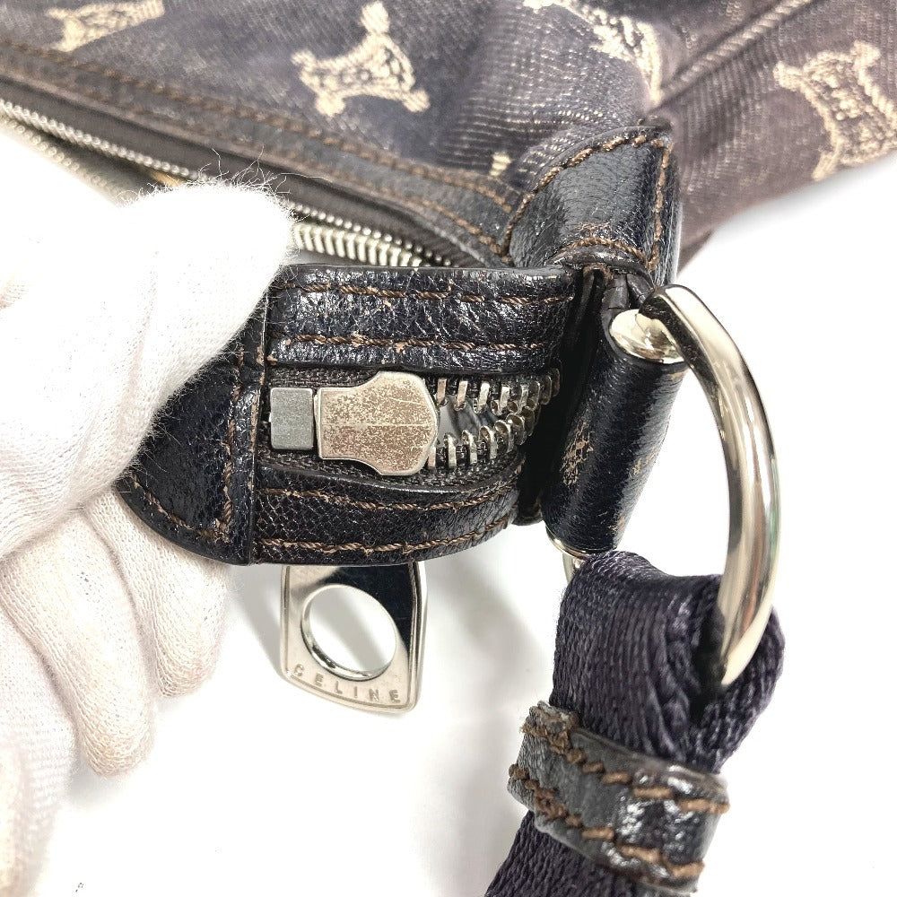 CELINE Macadam Logo Crossbody Shoulder Bag in Navy Denim