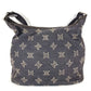 CELINE Macadam Logo Crossbody Shoulder Bag in Navy Denim