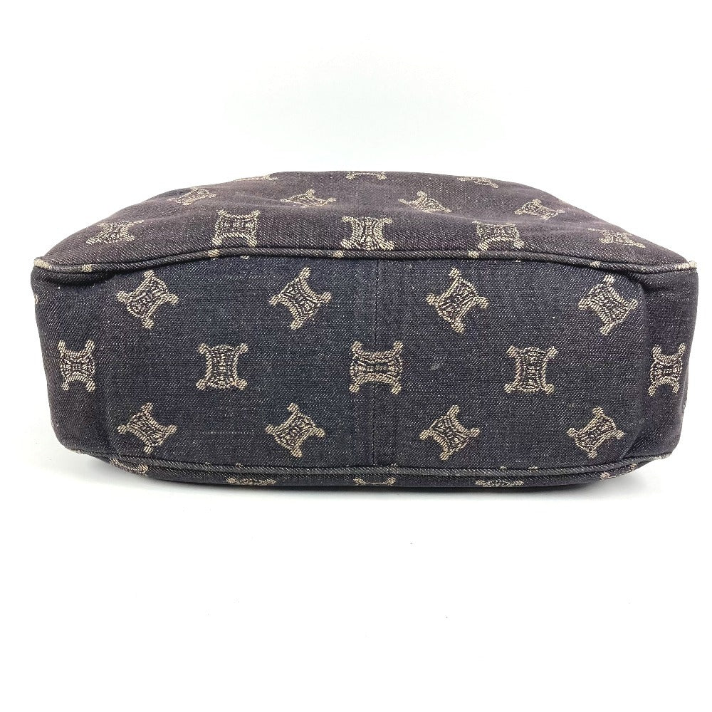 CELINE Macadam Logo Crossbody Shoulder Bag in Navy Denim