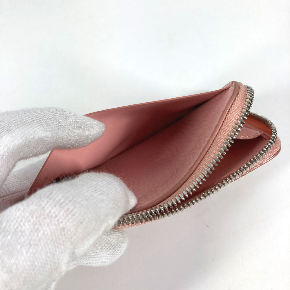 TIFFANY &amp; Co. Return to Heart Logo L-Zip Coin Purse, Leather, Women's, Pink