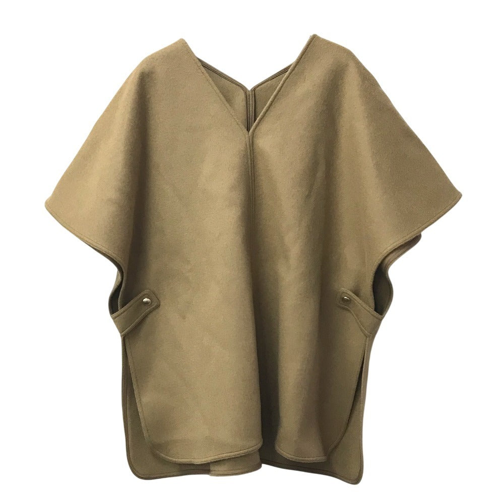 MONCLER Logo Poncho Cape Apparel, Outerwear, Top, Wool Poncho, Women's, Beige
