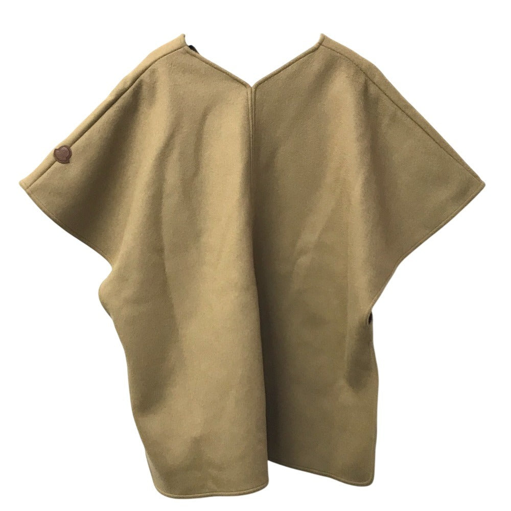 MONCLER Logo Poncho Cape Apparel, Outerwear, Top, Wool Poncho, Women's, Beige