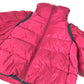 MIUMIU Logo Hooded Short Poncho, Down Jacket, Polyamide, Women's, Pink