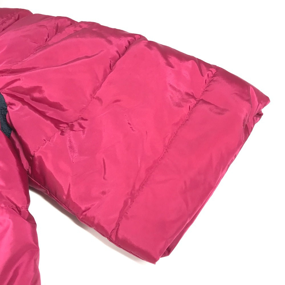 MIUMIU Logo Hooded Short Poncho, Down Jacket, Polyamide, Women's, Pink