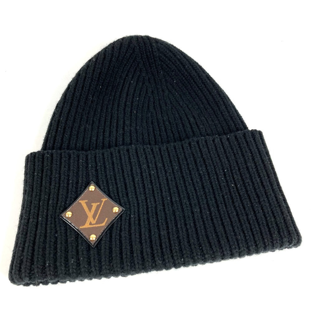 LOUIS VUITTON M76706 Monogram Beanie - LV Beanie Hat, Knit Cap, Wool, Unisex, Noir, Black