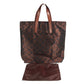 LOUIS VUITTON M56710 Monogram Cabas Escapade Shoulder Tote Bag with Pouch, Leather/Nylon, Unisex, Brown