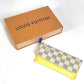 LOUIS VUITTON GI0388 Damier Azur Etui Lunette Woody Pouch Eyeglasses Eyewear Sunglasses Case Damier Azur Canvas Unisex Yellow