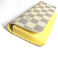 LOUIS VUITTON GI0388 Damier Azur Etui Lunette Woody Pouch Eyeglasses Eyewear Sunglasses Case Damier Azur Canvas Unisex Yellow