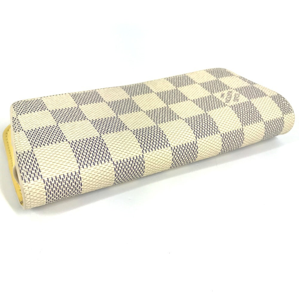 LOUIS VUITTON GI0388 Damier Azur Etui Lunette Woody Pouch Eyeglasses Eyewear Sunglasses Case Damier Azur Canvas Unisex Yellow