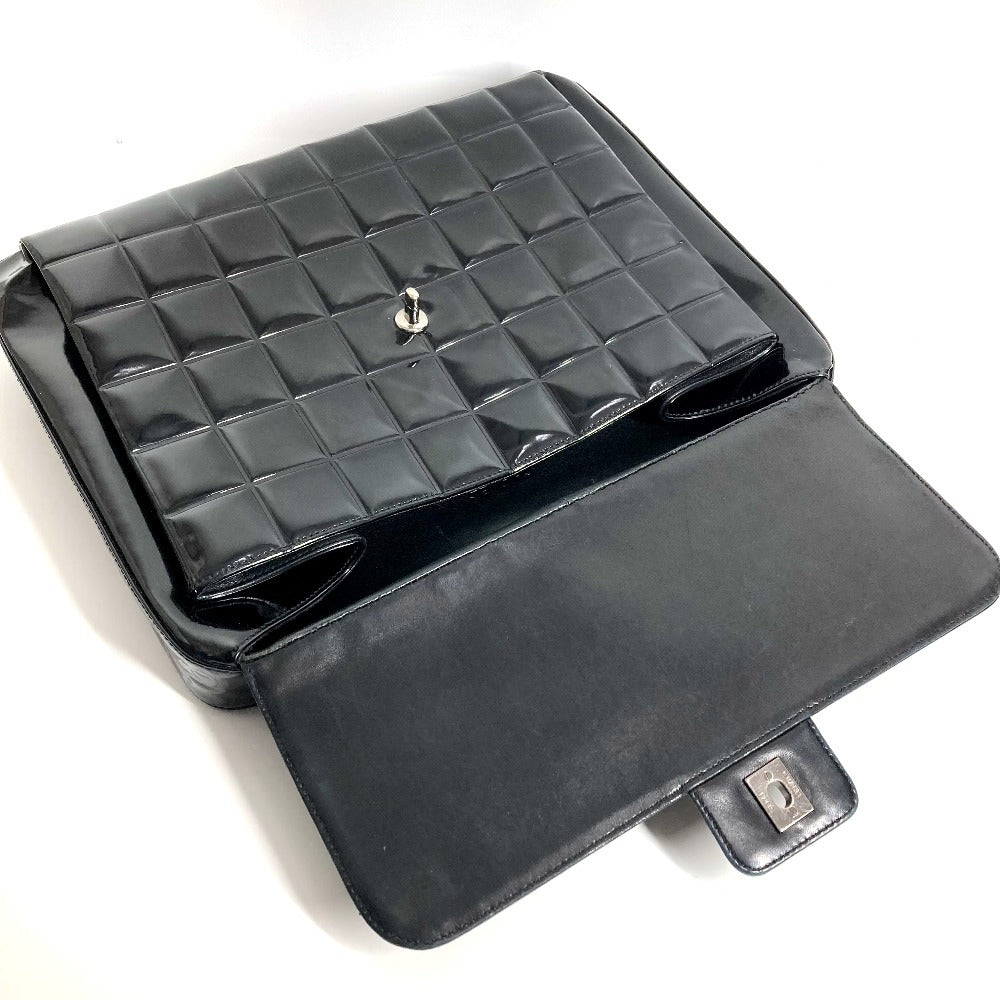 CHANEL Flap CC Coco Mark Logo Beach Bag, Handbag, Document Bag, Briefcase, Business Bag, Enamel, Unisex, Black
