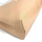 Christian Louboutin logo paper bag, shoulder tote bag, unisex leather, beige