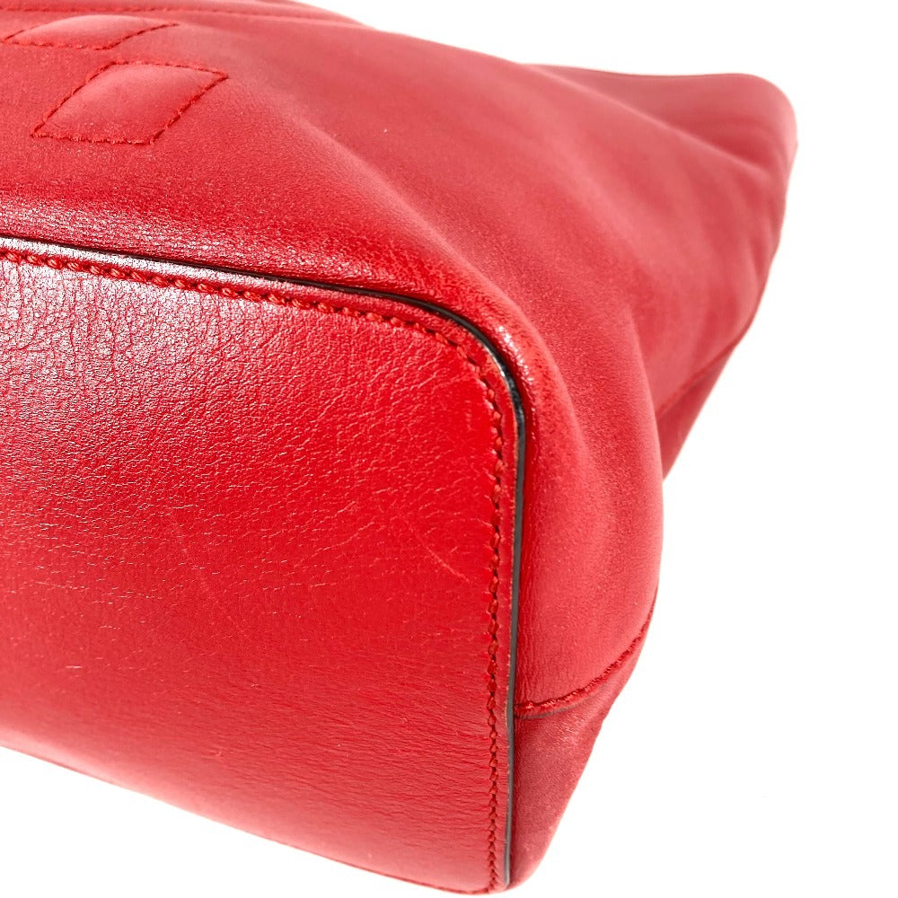 GUCCI 453561 インターロッキングG チェーン トートバッグ カバン 肩掛け Wチェーン ショルダーバッグ レザー ユニセックス レッド