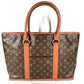 LOUIS VUITTON M42425 Monogram Weekend PM Tote Bag, Monogram Canvas, Unisex, Brown