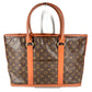 LOUIS VUITTON M42425 Monogram Weekend PM Tote Bag, Monogram Canvas, Unisex, Brown