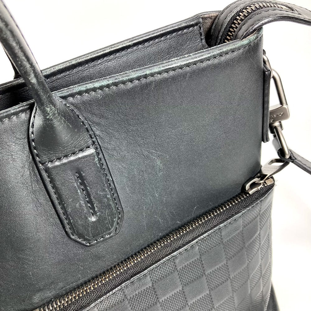 LOUIS VUITTON N41565 ダミエアンフィニ 7DW ブリーフケース セブンデイズ ア ウィーク トートバッグ カバン ハンドバッグ ショルダーバッグ ビジネスバッグ ダミエアンフィニレザー ユニセックス オニキス ブラック