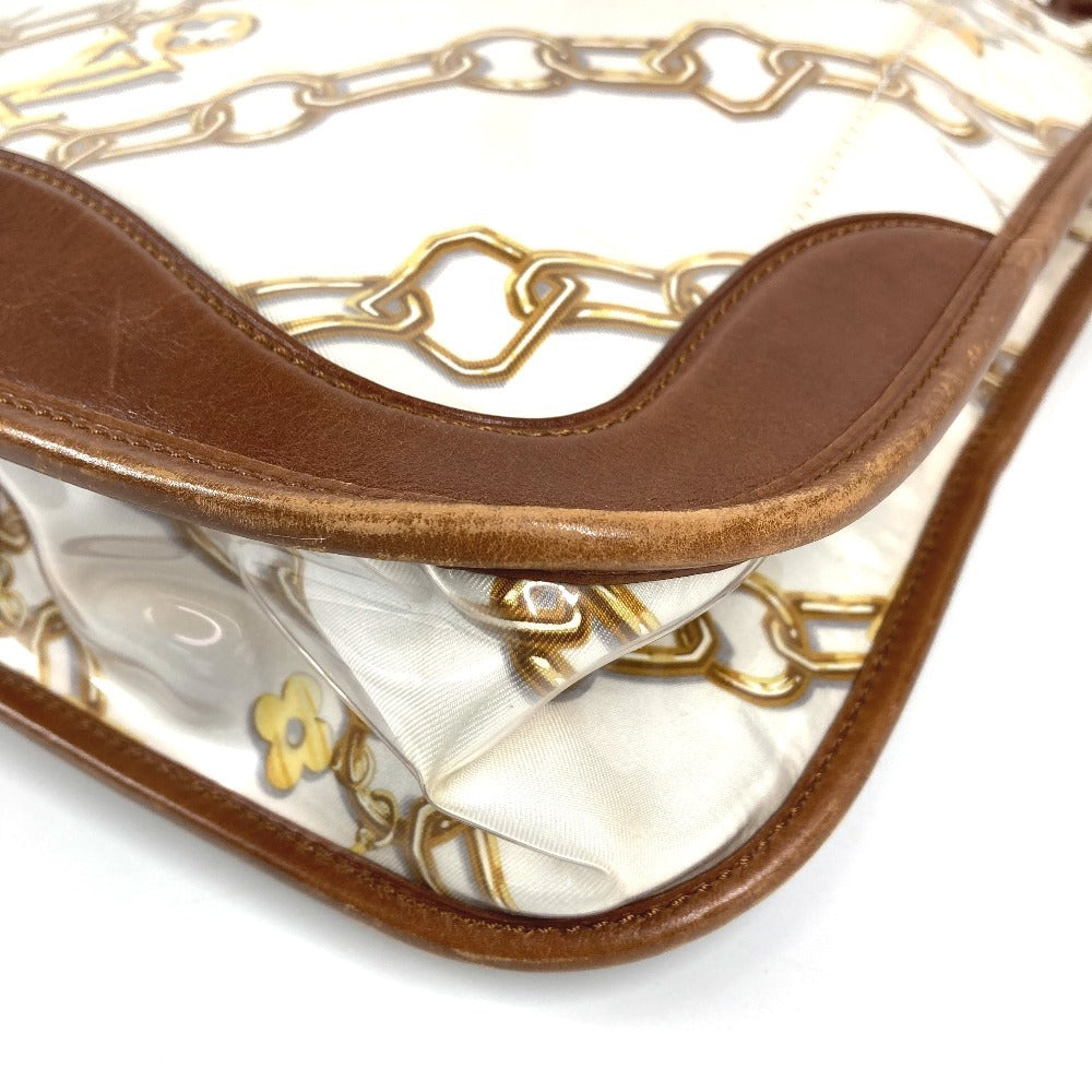 LOUIS VUITTON M95158 Monogram Charm Musette Shoulder Bag, Crossbody, Chain Pattern, Vinyl/Leather, Women's, White