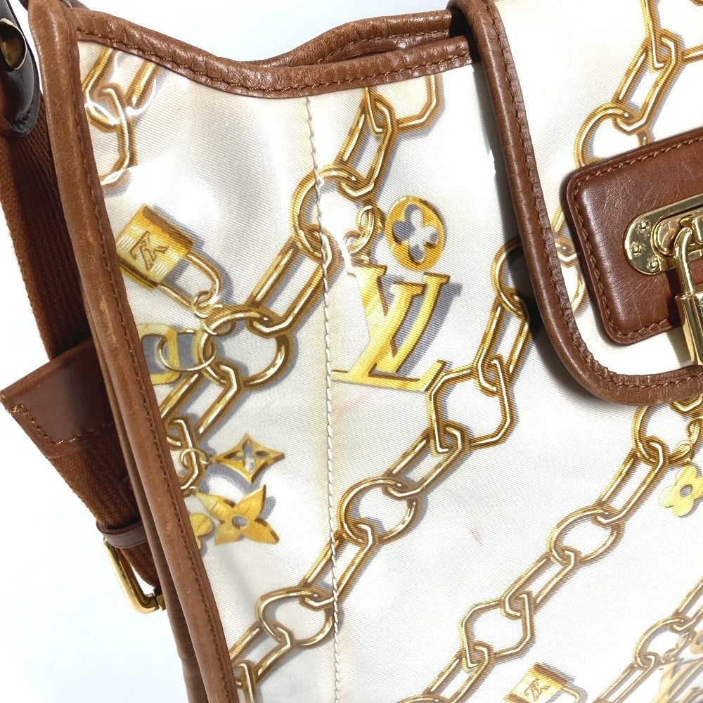 LOUIS VUITTON M95158 Monogram Charm Musette Shoulder Bag, Crossbody, Chain Pattern, Vinyl/Leather, Women's, White