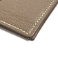 HERMES Evelyn Logo Punched Logo Bifold Business Card Holder/Pass Case/Card Case Leather Unisex Etoupe Beige