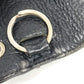 CHROME HEARTS Logo Cross Ball Compact Wallet with Key Ring, Leather, Unisex, Black