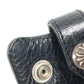 CHROME HEARTS Logo Cross Ball Compact Wallet with Key Ring, Leather, Unisex, Black