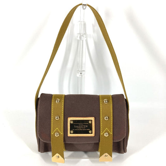 LOUIS VUITTON M40072 アンティグア サックラバ 肩掛け カバン ポシェット フラップ ショルダーバッグ キャンバス ユニセックス ブラウン