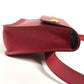HERMES Vintage Green Pochette, Green Waist Bag, Mini Bag, Flap Belt Bag, Body Bag, Leather, Women's, Red