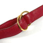 HERMES Vintage Green Pochette, Green Waist Bag, Mini Bag, Flap Belt Bag, Body Bag, Leather, Women's, Red