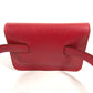 HERMES Vintage Green Pochette, Green Waist Bag, Mini Bag, Flap Belt Bag, Body Bag, Leather, Women's, Red