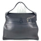 HERMES Etri Belt Etri Belt Tote Bag Flap Handbag Leather Unisex Black
