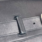 HERMES Etri Belt Etri Belt Tote Bag Flap Handbag Leather Unisex Black