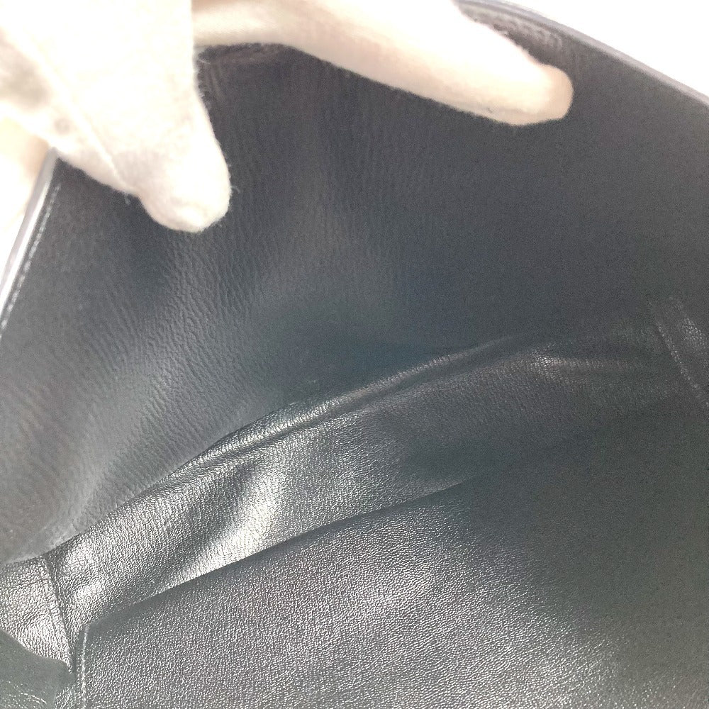 HERMES Etri Belt Etri Belt Tote Bag Flap Handbag Leather Unisex Black