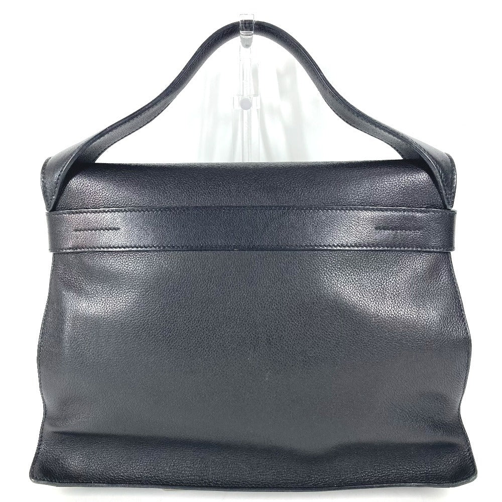 HERMES Etri Belt Etri Belt Tote Bag Flap Handbag Leather Unisex Black