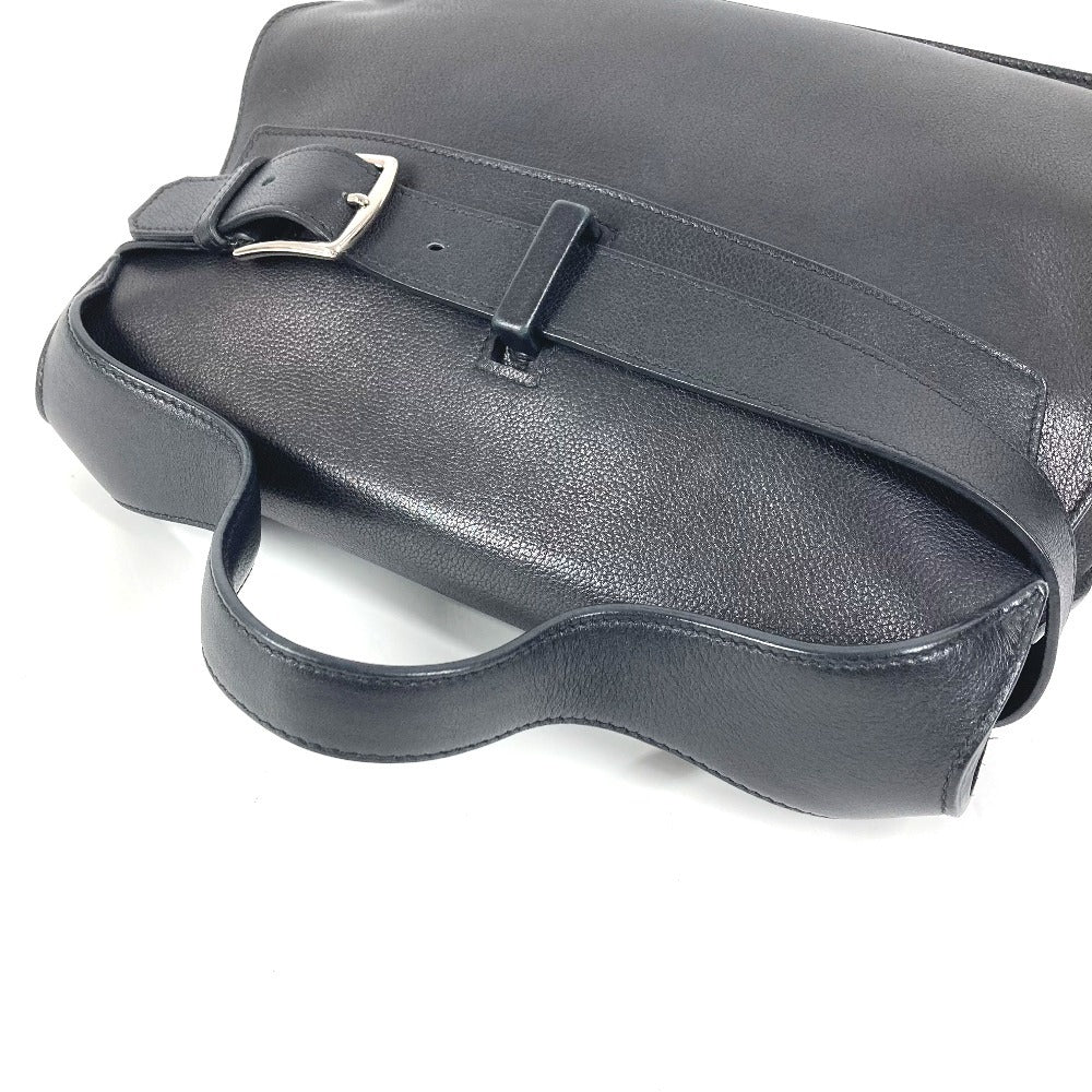 HERMES Etri Belt Etri Belt Tote Bag Flap Handbag Leather Unisex Black