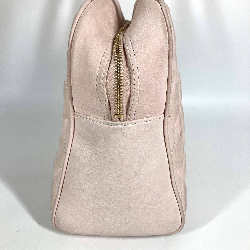 CHANEL マトラッセ キルティング CC ココマーク ロゴ カバン フリンジ タッセル ミニボストンバッグ ハンドバッグ ヌバック レディース ライトピンク系