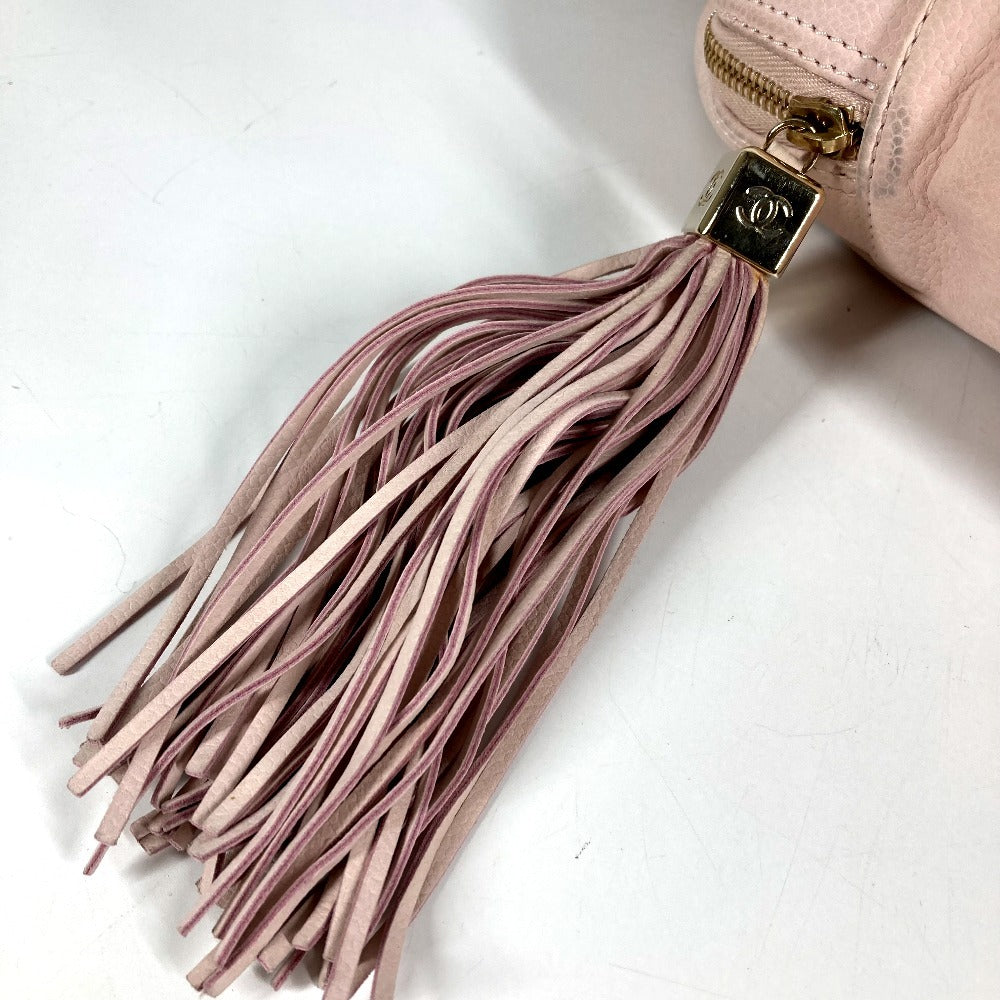CHANEL マトラッセ キルティング CC ココマーク ロゴ カバン フリンジ タッセル ミニボストンバッグ ハンドバッグ ヌバック レディース ライトピンク系