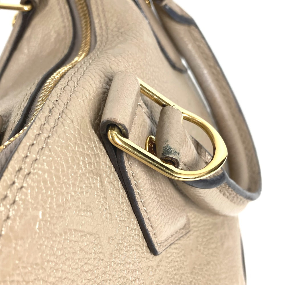 LOUIS VUITTON M44885 Monogram Empreinte Neo Alma PM Tote Bag/Handbag in Monogram Empreinte Leather, Tourterelle Beige