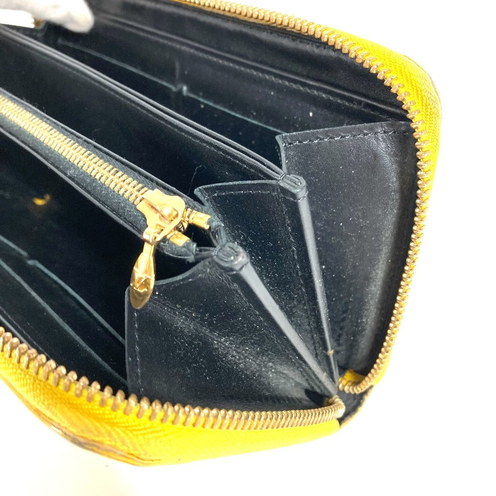 LOUIS VUITTON M91571 ドットインフィニティ 草間彌生 水玉 ジッピー ウォレット ロングウォレット ラウンドファスナー 長財布 パテントレザー レディース イエロー