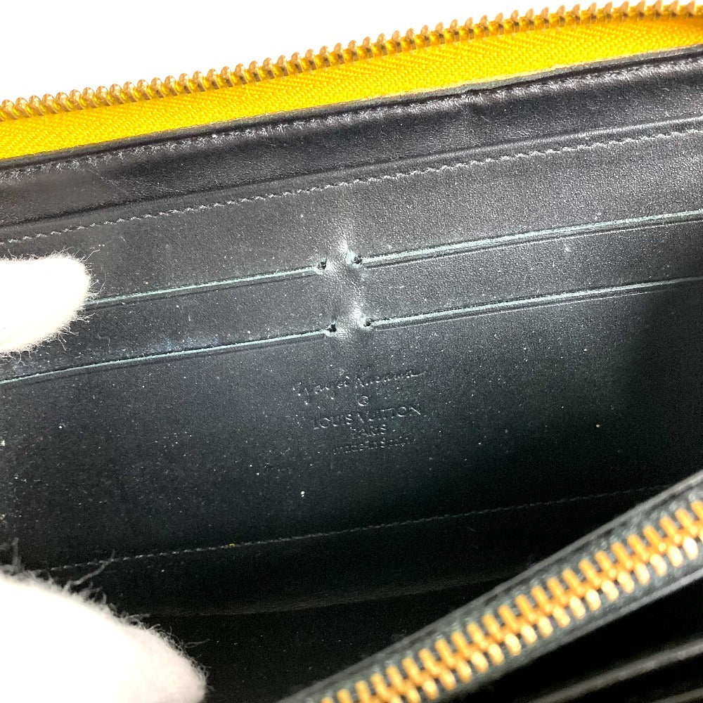 LOUIS VUITTON M91571 ドットインフィニティ 草間彌生 水玉 ジッピー ウォレット ロングウォレット ラウンドファスナー 長財布 パテントレザー レディース イエロー