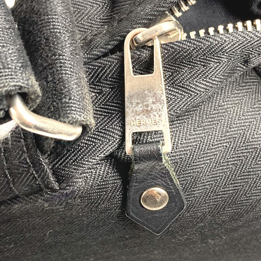 HERMES アカプルコ バンドリエール PM カバン 斜め掛け ポシェット ショルダーバッグ キャンバス ユニセックス ブラック