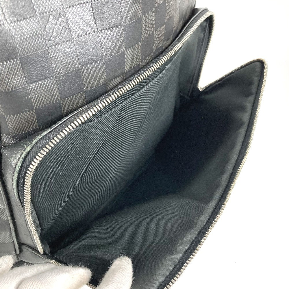 LOUIS VUITTON N40306 ダミエアンフィニ キャンパス バックパック カバン バックパック リュックサック ダミエアンフィニレザー ユニセックス オニキス ブラック